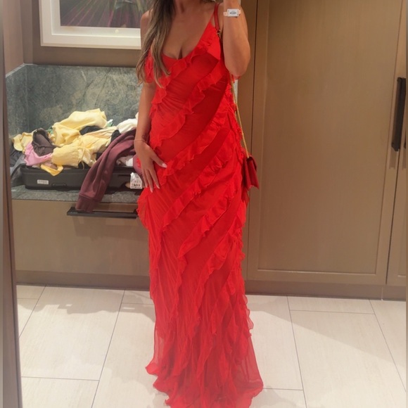 Rat & Boa Vibrant Red Maxi Dress - Picture 2 of 2